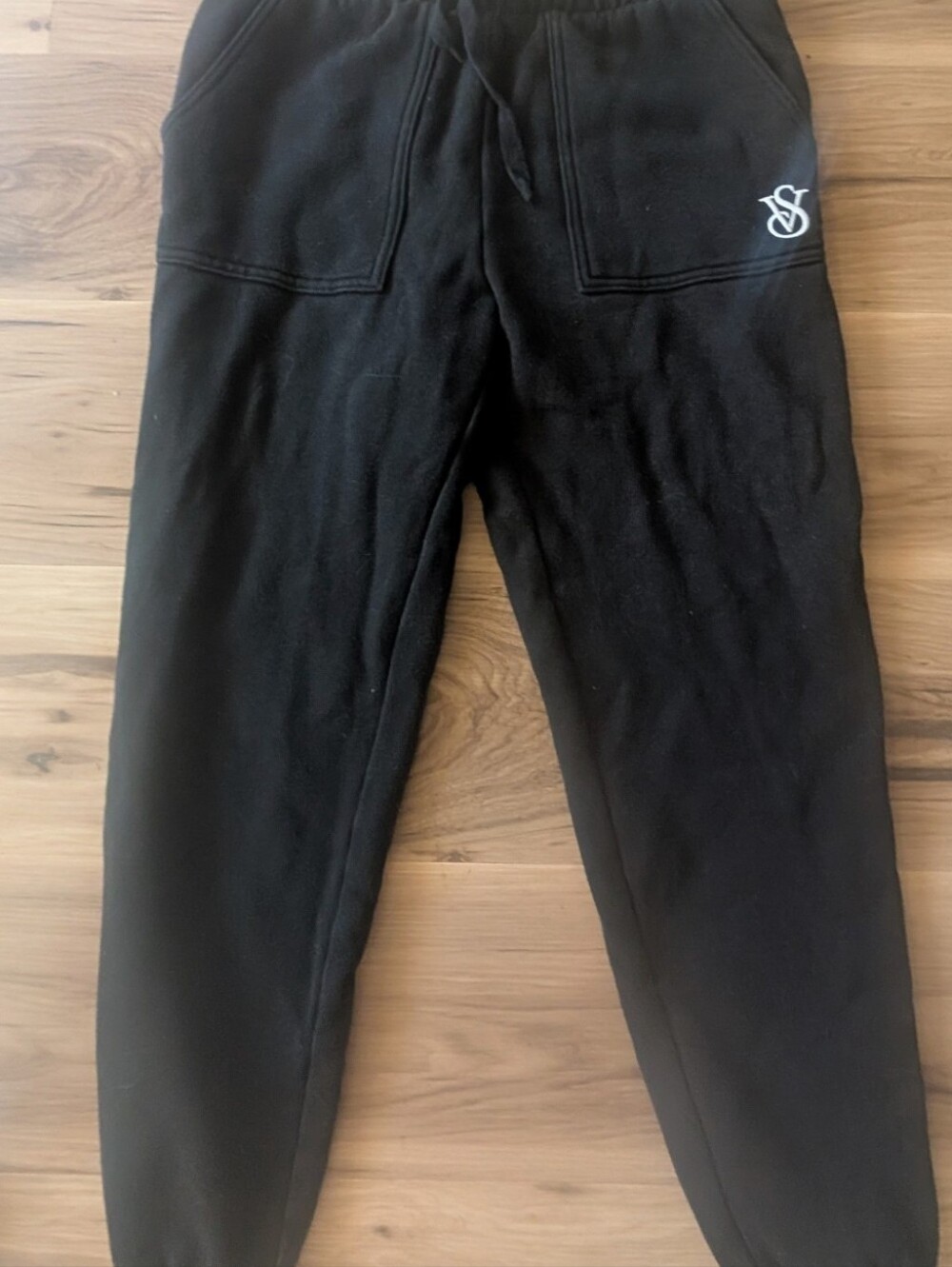 Victoria's Secret Black on pointe Sweatpants Joggers Size S GUC